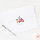 Kerstboom Tijd! Ronde Sticker (Envelop)