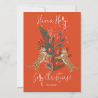 Kerstboom & Tijgers Jolly Kerst Kaart