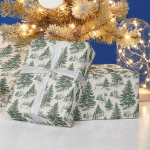 Kerstboom Toile de Jouy Green