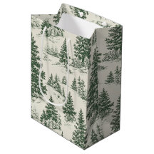 Kerstboom Toile de Jouy Green