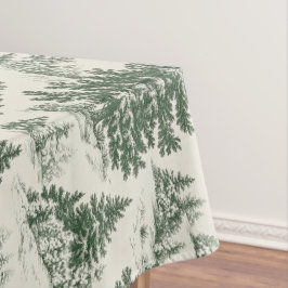 Kerstboom Toile de Jouy Green Tafelkleed
