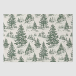 Kerstboom Toile de Jouy Green Tissuepapier