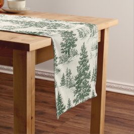 Kerstboom Toile De Jouy Groen Tafelkleed