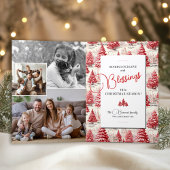 Kerstboom Toile Persoonlijke Familie Foto Feestdagen Kaart