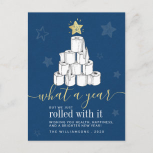 Kerstboom Toiletpapier Jaar 2020 Feestdagenkaart
