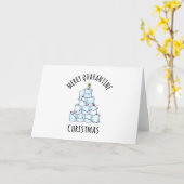 Kerstboom Toiletpapier Merry Quarantine Kaart (Gele Bloem)