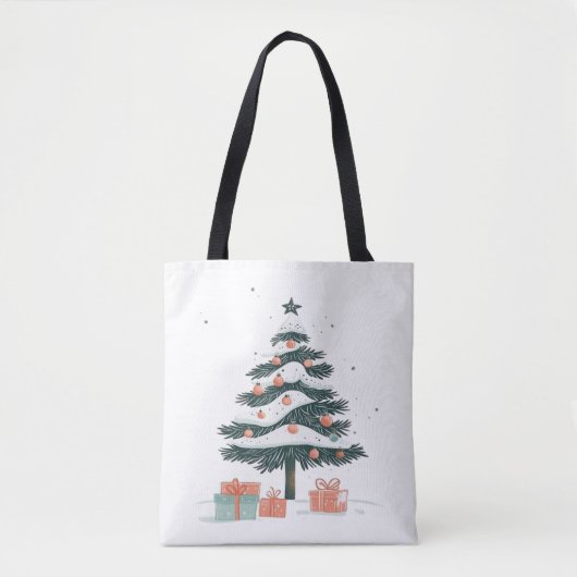 Kerstboom tote bag (Voorkant)