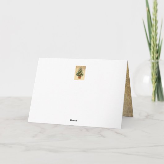 Kerstboom: Traditionele groet Feestdagen Kaart (Achterkant)