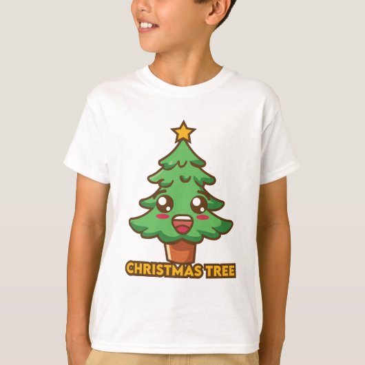 Kerstboom Tri-Blend shirt (Voorkant)