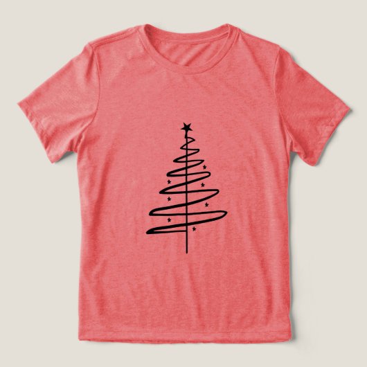 kerstboom Tri-Blend shirt (Design voorkant)