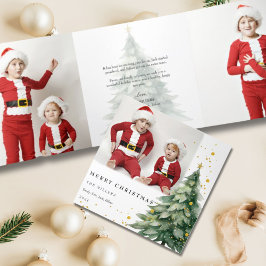 Kerstboom Trifold Foto Kerst Kaart