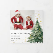 Kerstboom Trifold Foto Kerst Kaart (Cover)