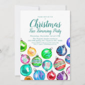 Kerstboom Trimming Party Kaart (Voorkant)