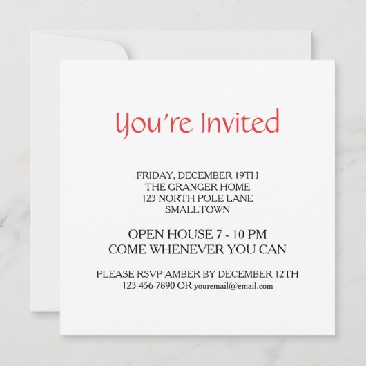 Kerstboom Trimming Party | Red Plaid Mouse Kaart (Achterkant)