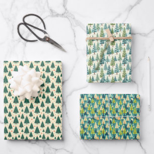 Kerstboom Trio Inpakpapier Vel