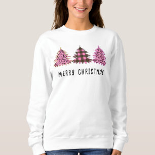 Kerstboom Trio Roze Dierenprint en Plaid Trui