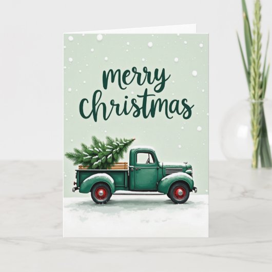 Kerstboom Truck Kaart (Voorkant)
