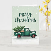 Kerstboom Truck Kaart (Gele Bloem)