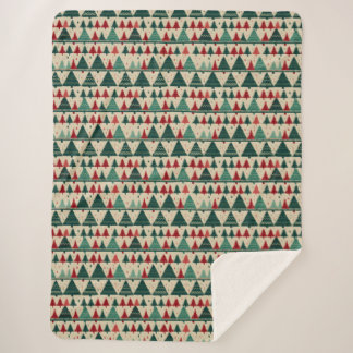 Kerstboom trui gebreid traditioneel patroon 2 sherpa deken