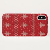 Kerstboom trui Sneeuwvlok iPhone Case (Achterkant (horizontaal))