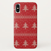 Kerstboom trui Sneeuwvlok iPhone Case (Achterkant)
