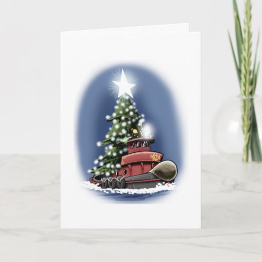 Kerstboom Tugboat kaart (Voorkant)