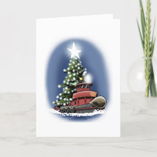 Kerstboom Tugboat kaart