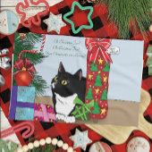 Kerstboom Tuxedo Kat Theedoek