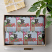 Kerstboom Tuxedo Kat Tissuepapier (Geschenk)