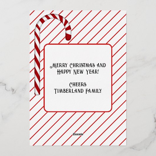 Kerstboom Twee foto's met Kerstmis 20XX Folie Feestdagenkaart (Achterkant)