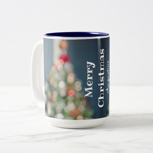  kerstboom tweekleurige koffiemok (Voorkant links)