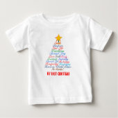 Kerstboom Typografie Baby's Eerste Kerstmis (Voorkant)