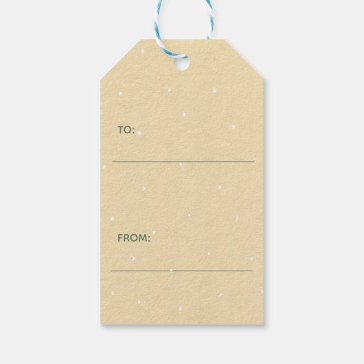 Kerstboom Typografie Hunter Groen Wit Rood Cadeaulabel (Achterkant)