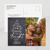 Kerstboom Typografie Moge Uw Dagen Vrolijk zijn Briefkaart (Voorkant / Achterkant)