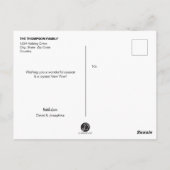 Kerstboom Typografie Moge Uw Dagen Vrolijk zijn Briefkaart (Achterkant)