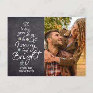 Kerstboom Typografie Moge Uw Dagen Vrolijk zijn Briefkaart