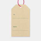 Kerstboom Typografie Red Bourgondië Sage Groen Cadeaulabel (Achterkant)