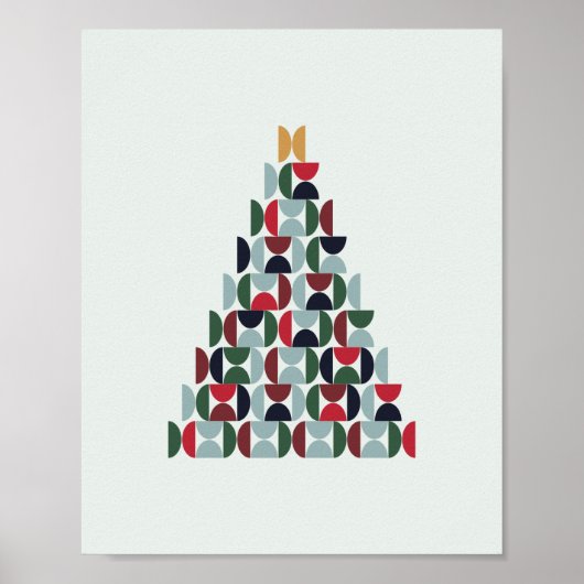 Kerstboom uit de midden van de eeuw poster (Voorkant)