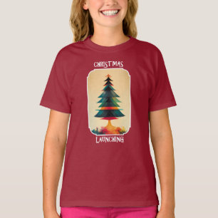 Kerstboom uit Kunstmatig ontwerp voor de kerstma T-shirt