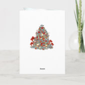 Kerstboom, uitgevouwen feestkaart feestdagen kaart (Achterkant)