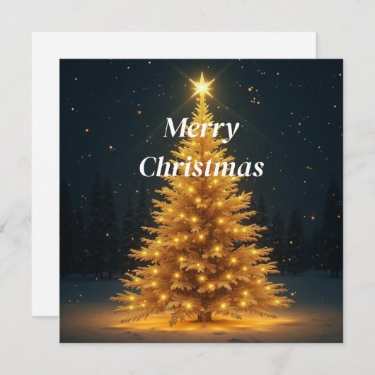 Kerstboom Uitnodiging (Voorkant / Achterkant)