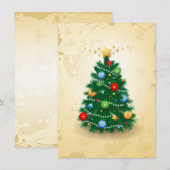 Kerstboom, uitnodiging (Voorkant / Achterkant)