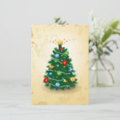 Kerstboom, uitnodiging (Staand voorkant)