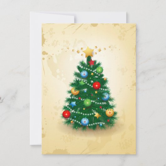 Kerstboom, uitnodiging (Voorkant)