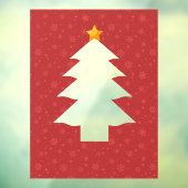 Kerstboom Uitsnede met Ster Raamsticker (Vel 3)