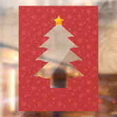 Kerstboom Uitsnede met Ster Raamsticker (Vel 2)