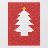 Kerstboom Uitsnede met Ster Raamsticker (Vel)