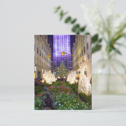 Kerstboom Uitzicht 2015 Feestdagenkaart (Staand voorkant)