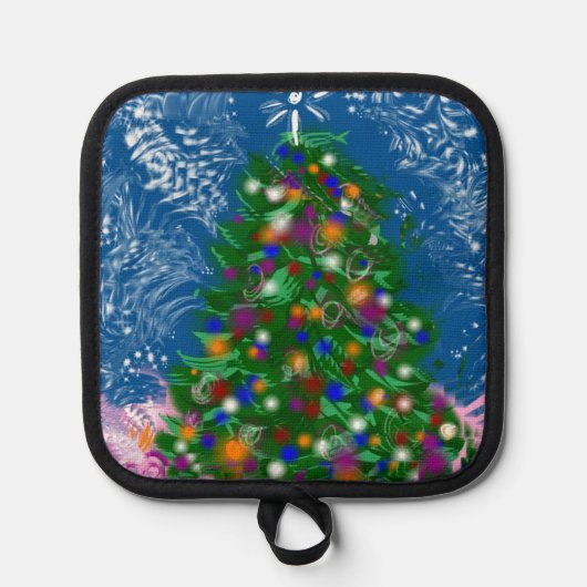 Kerstboom v1 Pothouder Pannenlap (Voorkant)