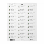 Kerstboom Vakantie Adreslabel Etiket (Full Sheet)